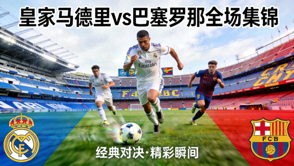 皇家马德里对阵巴塞罗那全场集锦封面图